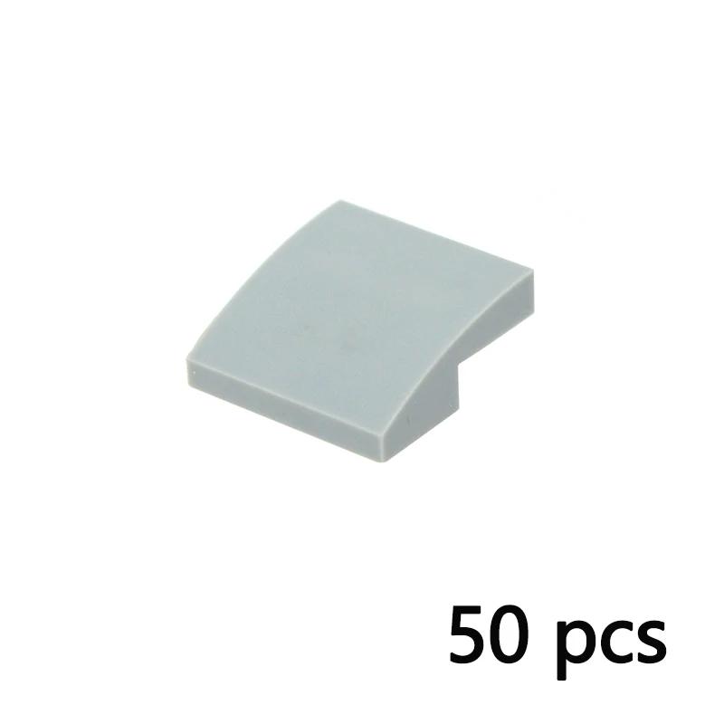 50pcs Assembles Particles Slope Curved 2x2 Building Blocks DIY Bricks Educational MOC Tech Parts Toys Compatible with 15068