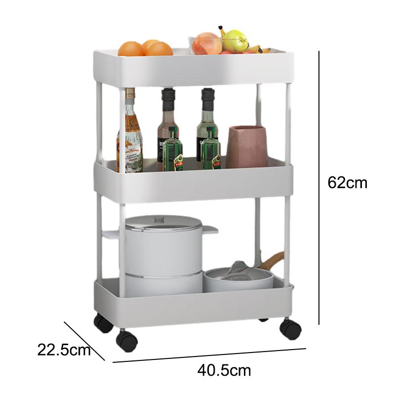 2/3/4 Layer Narrow Gap Storage Rack Shelves Organizer Open High Capacity Save Space Mobile Shelving for Kitchen Bathroom