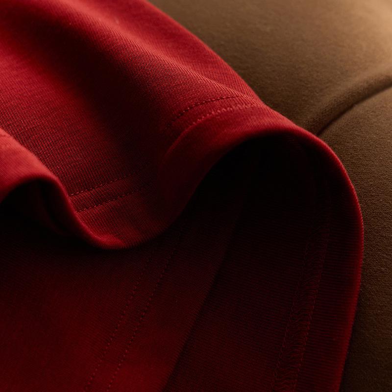 Tanglecel Tencel Silk Elastic Round Neck Short Sleeve Mulberry Silk T-Shirt for Spring & Summer