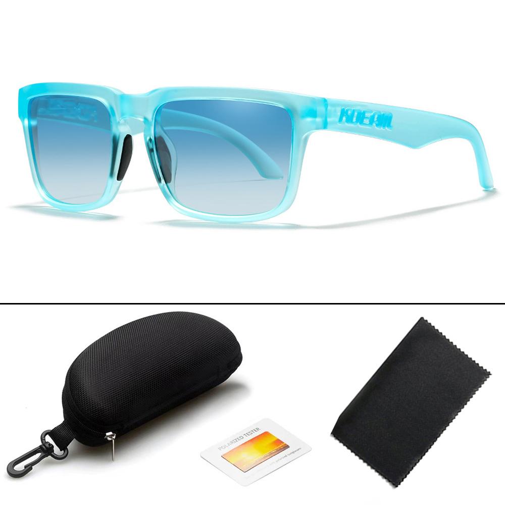 KDEAM Unisex Square Polarized Sunglasses Outdoor Retro Style Lightweight Comfortable Fashion Women Sun Glasses With Hard Case