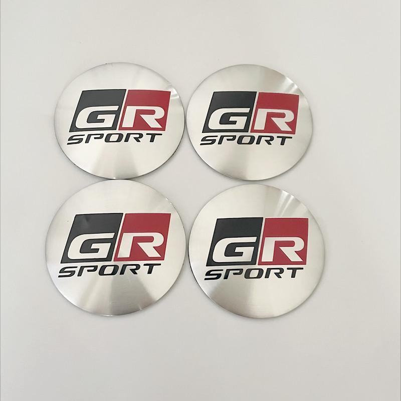 4Pcs 56mm GR Sport Logo Car Wheel Center Hub Caps Stickers Rim Decal For Toyota Corolla 86 Supra CHR Yaris Camry Prius Rav4 Auto