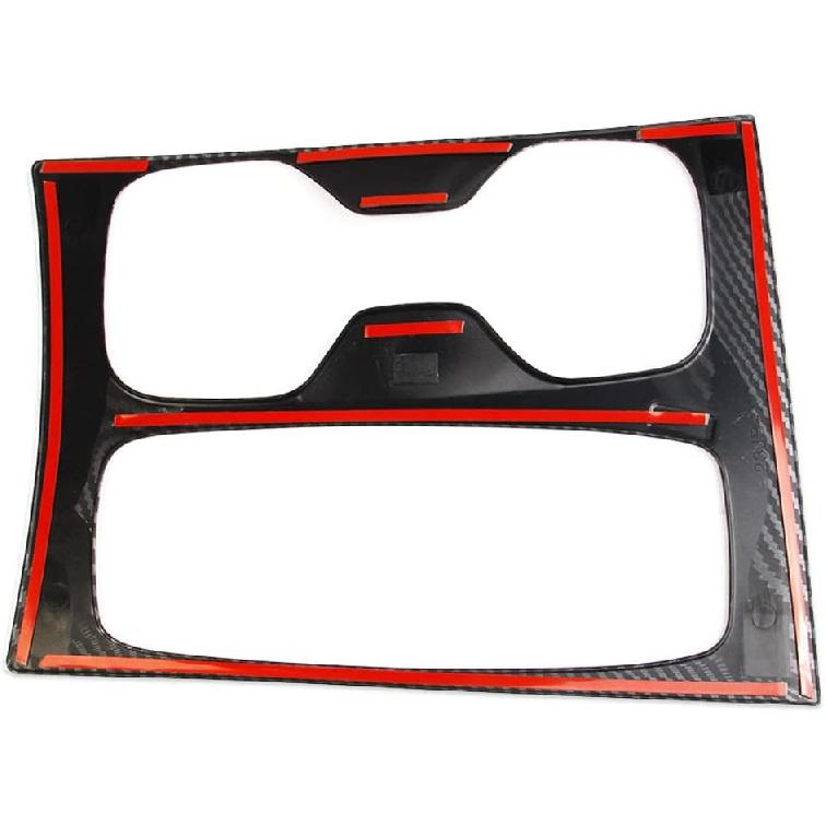 Korlot Karbonfaser Mittelkonsole Schalthebel Becherhalter Panel Abdeckung Zierleiste für Hyundai Tucson/Santa Cruz 2022-2026