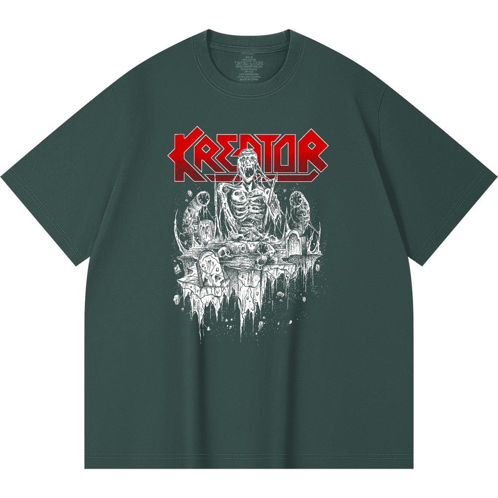 230 g/m² 100% Bavlna T-shirt Heavy Metal Rocková Kapela Tisk Populární Hudby Unisex Těžký Bavlněný T-shirt