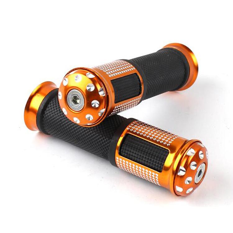 Poignées de guidon universelles en caoutchouc pour moto 7/8 pouce Poignée d'accélérateur de moto Embouts de guidon Convient pour Vélo de sport