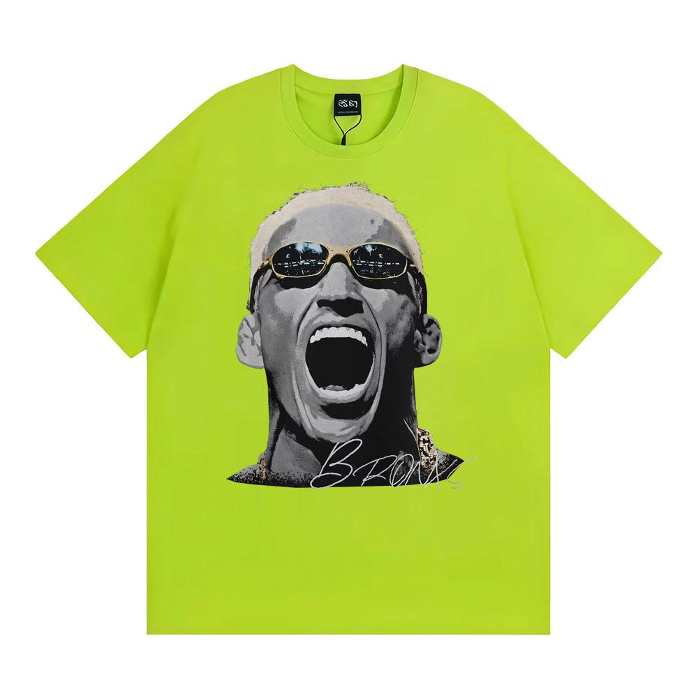 

Лімітована футболка з вінтажним графічним принтом великого обличчя Чарльза Олівейри, чоловіча мода, трендові круті футболки, чоловіча футболка оверсайз зі 100% бавовни L