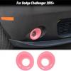 Front Fog Light Lamp Trim Cover Bezels Accessories For Dodge Challenger 15+ Pink