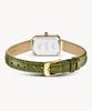 Lollalojeu Ms. Lola Green Onyx Zirconia Leather Wristwatch