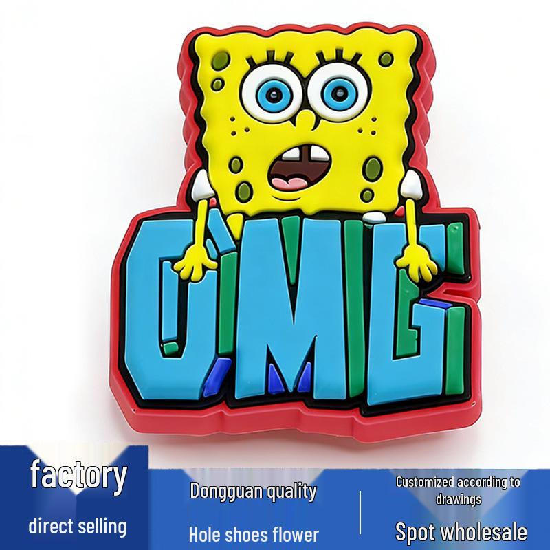 SpongeBob Cartoon PVC Flower Shoe Charms - Fits Hole Shoes
