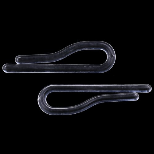 Prettyia Approximately 100 Pieces Plastic Shirt Collar Pins, Craft Pins, Concealed Clips, Transparent Peg Clips