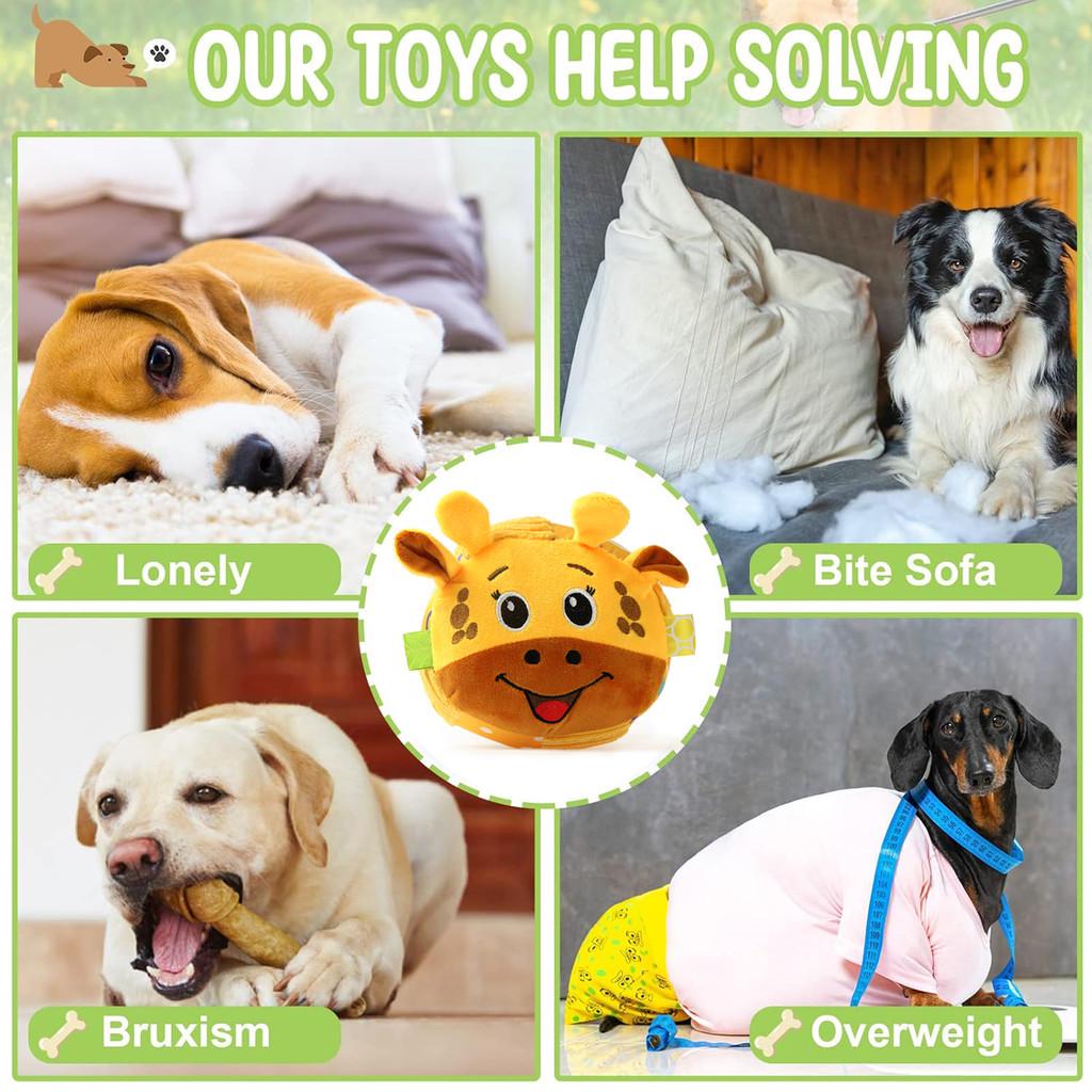 Durable Plush Squeaky Toy with Bell for Medium & Small Dogs - Tear-Resistant & Interactive Chewing Aid