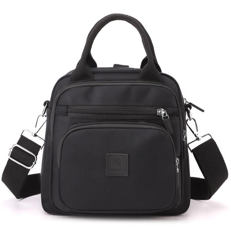 

Женская сумка из нейлоновой ткани, летняя новая модная сумочка, повседневная на плечо, сумка-мессенджер, женский рюкзак чёрный