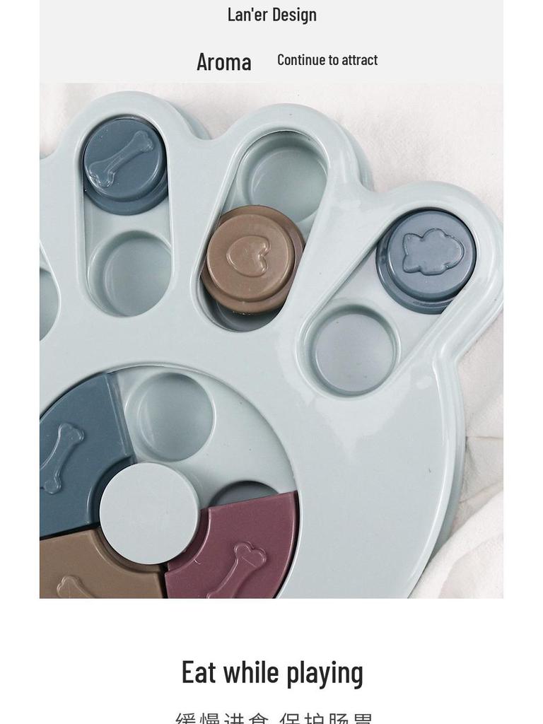 Pet Dog Puzzle Slow Feeder Bowl - Bite-Resistant, Leak-Proof Interactive Decompression Toy.