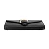 COACH Kleo Casual Travel Buckle Flap Sandwich Leather Clutch Wallet Small Women's Black