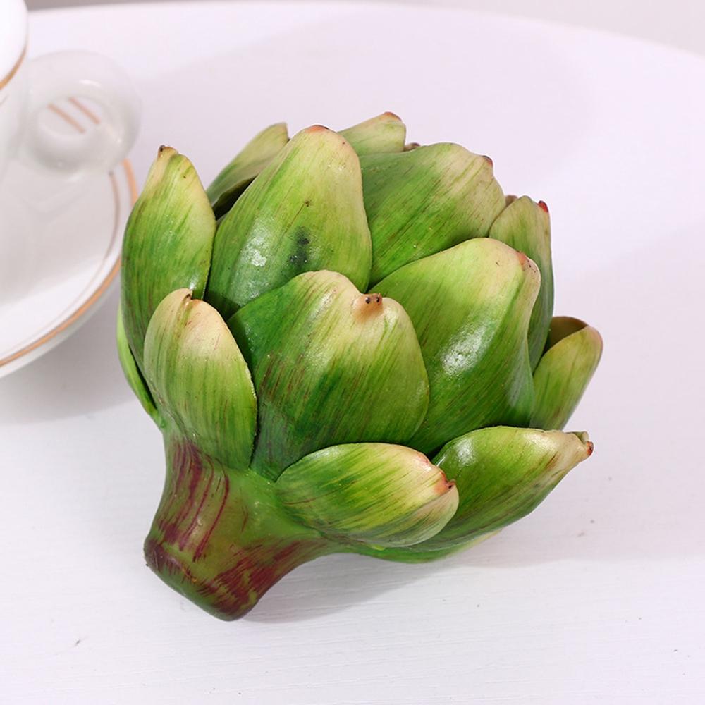 Large Artificial Artichoke Fake Vegetables and Fruits for Kitchen Decorations