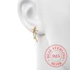 925 Sterling Silver Airplane Star Stud Earrings for Women 2025 Fashion Charm Wedding Engagement Party Jewelry