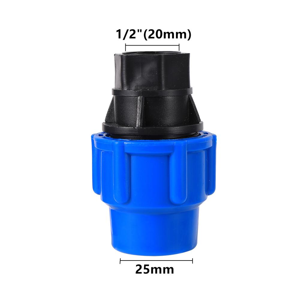 1/2" 3/4" 1" 1.2" 1.5" Female Thread Irrigation Adapter PE Pipe 20/25/32/40/50mm PE Pipe Straight Quick Connector Conversion 1Pc