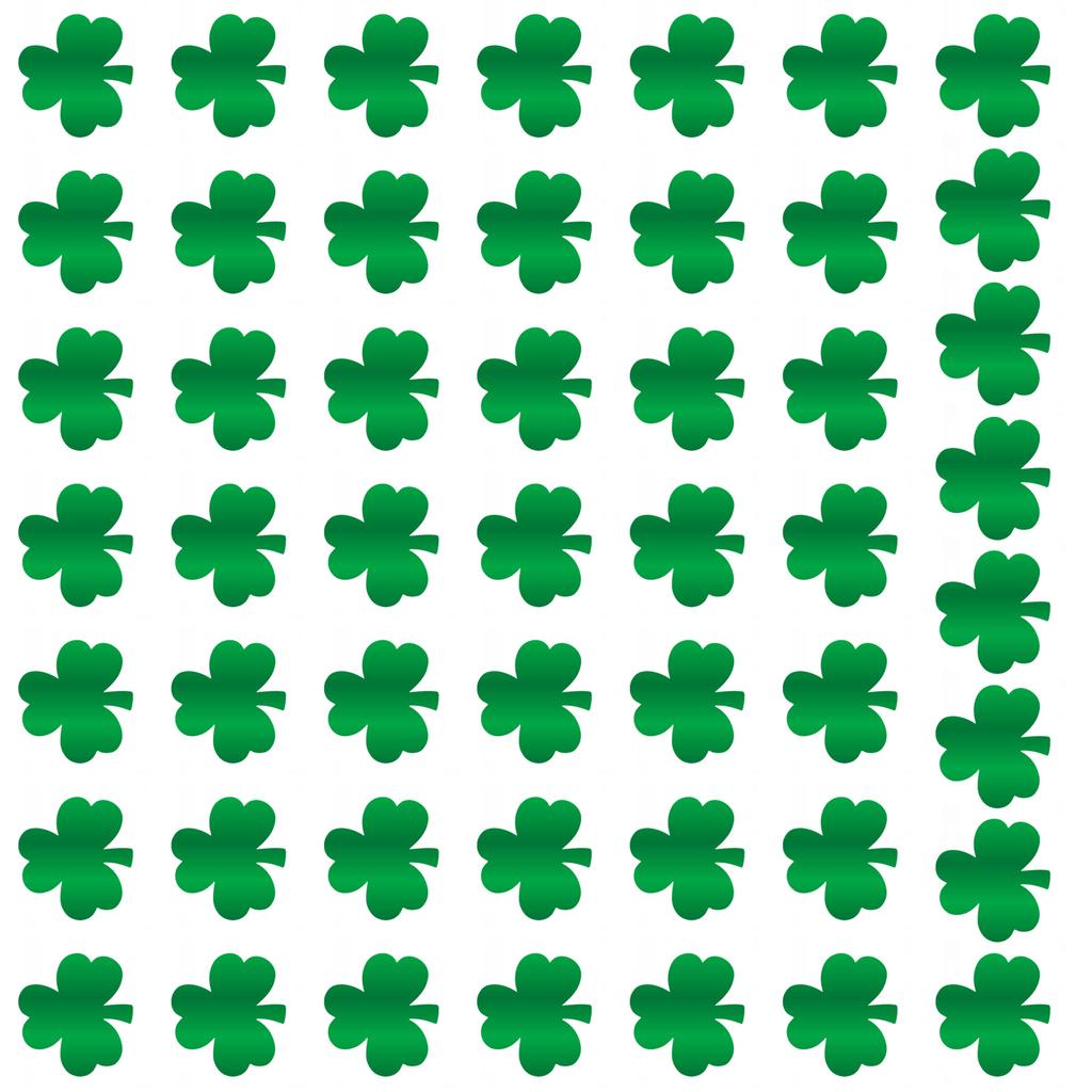 50Pieces Self Adhesive Shamrock Sticker Plant Decal Paper Texture Perfect for Patricks Day Party and Decorations