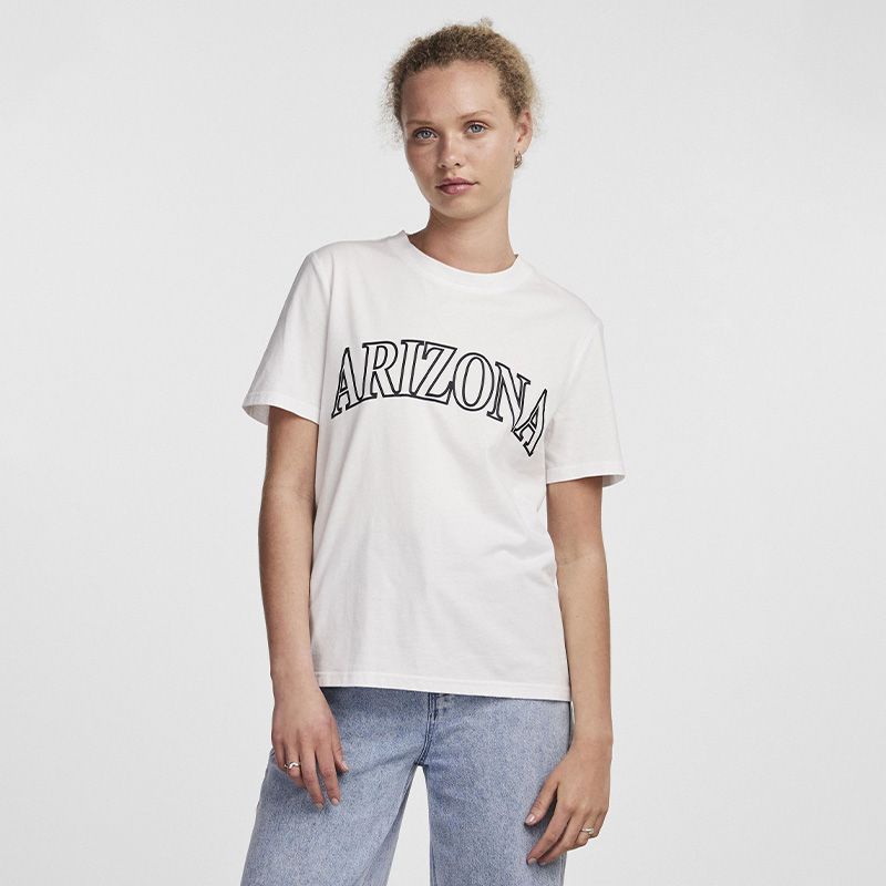 Tee shirt blanc imprimé Arizona Femme PIECES