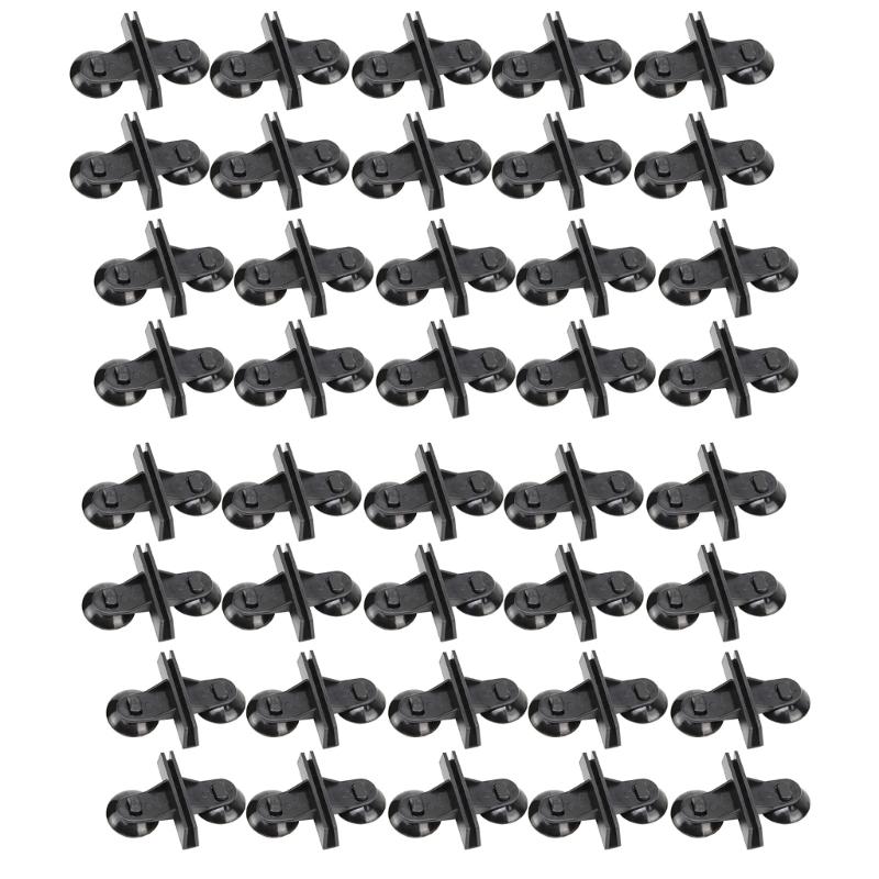 40PCS Fish Tanks Partition Separators Clip Durable PVC Suction Cup for Aquarium Safety чёрный