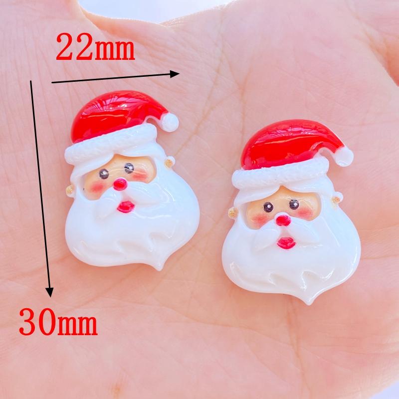10Pcs New Mini Cute Cartoon Christmas Series Flat Back Resin Cabochons Scrapbooking DIY Jewelry Craft Decoration Accessorie