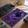 Leopard Theme Crystal Velvet Floor Rug Personalized Custom Name Text Warm Carpet Home Decoration