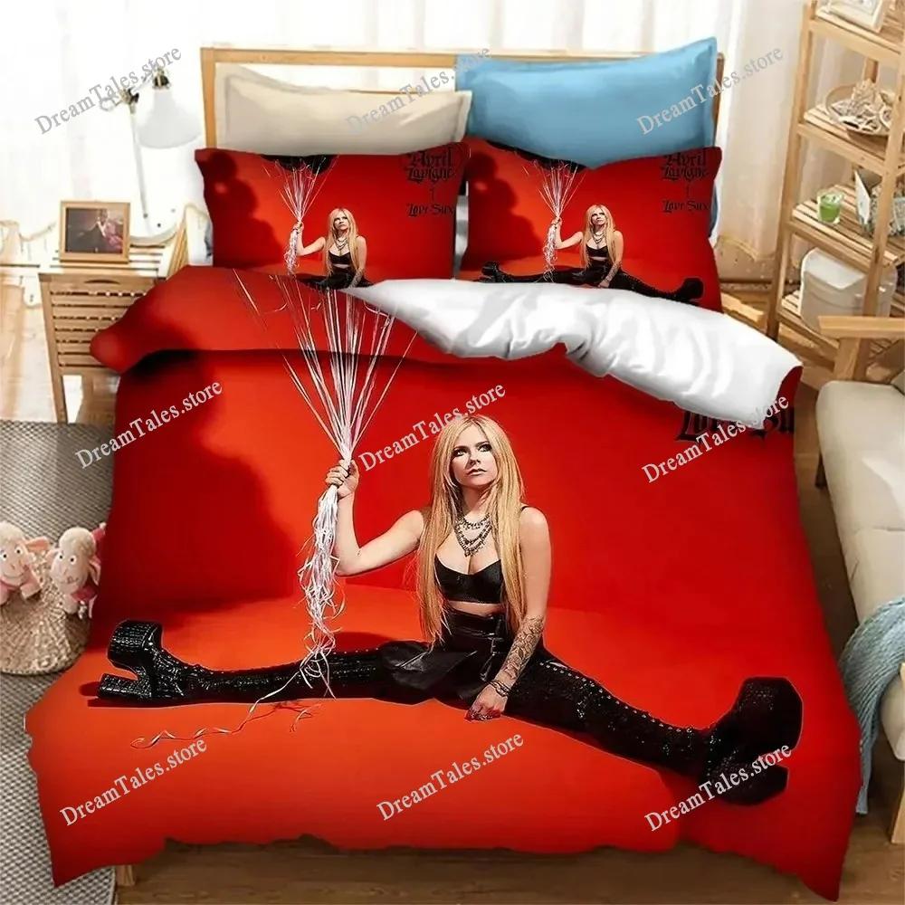 Avril Lavigne Bedding Sets Exquisite Bed Supplies Set Duvet Cover Bed Comforter Set Bedding Set Girls Birthday Gift741