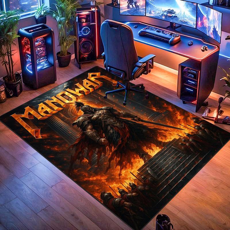 Manowar: Blood Kings carpet Doormat Living room and bedroom mats Dormitory decoration Bathroom mat Office chair cushion