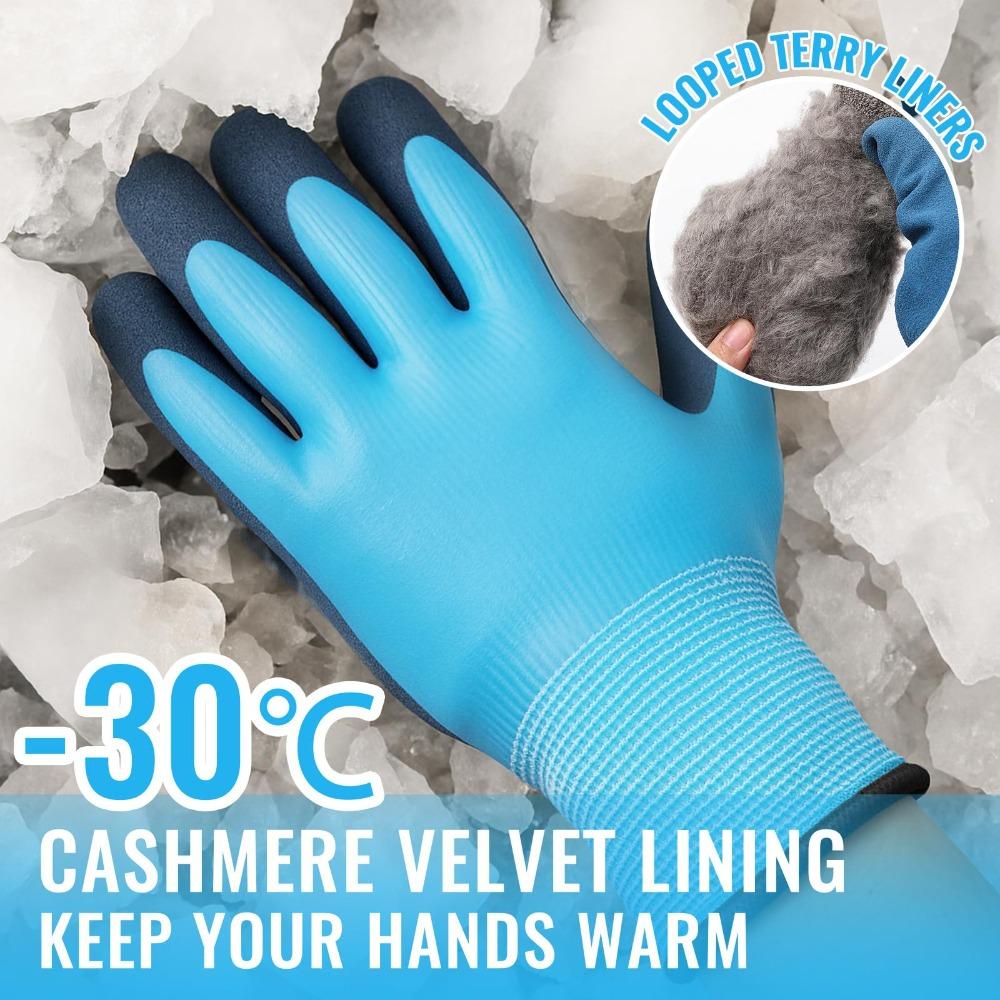Thermal Gloves Cold Storage Waterproof Fleece Lined Thickened Coated Work Safety Gloves Men Women Riding Motorcycle Windproof