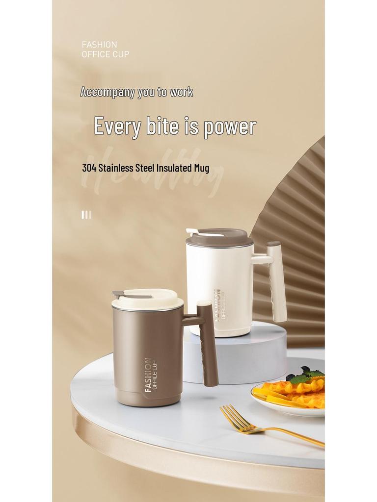 304 Stainless Steel Travel Mug with Lid - Multi-purpose Coffee, Tea, & Office Cup