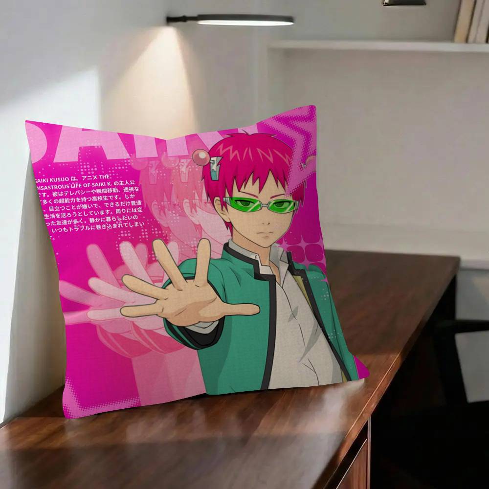 Saiki K Disasterus Life Saiki Kusuo Japanese Anime Pillow Cover Design cushion Cover decor Holiday Decorati