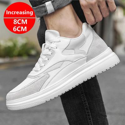 Lightweight Summer Mesh Elevator Shoes Men Casual Sneakers Sports Hidden 4cm 6cm 8cm Height Increasing Shoes Male Taller Lifting