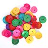 150Pcs Sewing Button Wooden Bowl Shape 2 Holes Multicolor DIY Clothing Crafts Supplies 30mm Dia