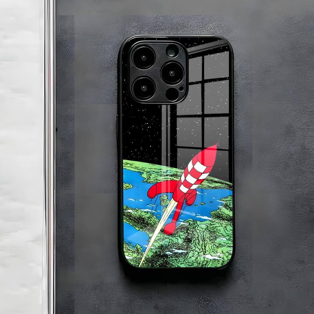 The Adventures Of T-TintinS Phone Case For IPhone 17 Air 16 E Pro Max 15 14 13 Mini 12 Pro 11 Max Plus Black Glass Cover