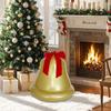 Inflatable Christmas Balls Outdoor Large PVC Christmas Bell With Bow Home Decor Lawn Ornaments For Indoor Outdoor Office Pathway