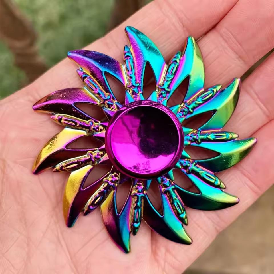 Nuevo Spinner Fidget de Color Gradiente Arcoíris Metálico Rodamiento Silencioso R188 Gyro EDC para Mano Punta del Dedo Anti-Ansiedad Divertido Juguetes para Niños Adultos