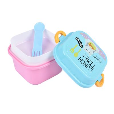 Scatola da pranzo in plastica sana per cartoni animati, forno a microonde, bento box, portapranzo per bambini