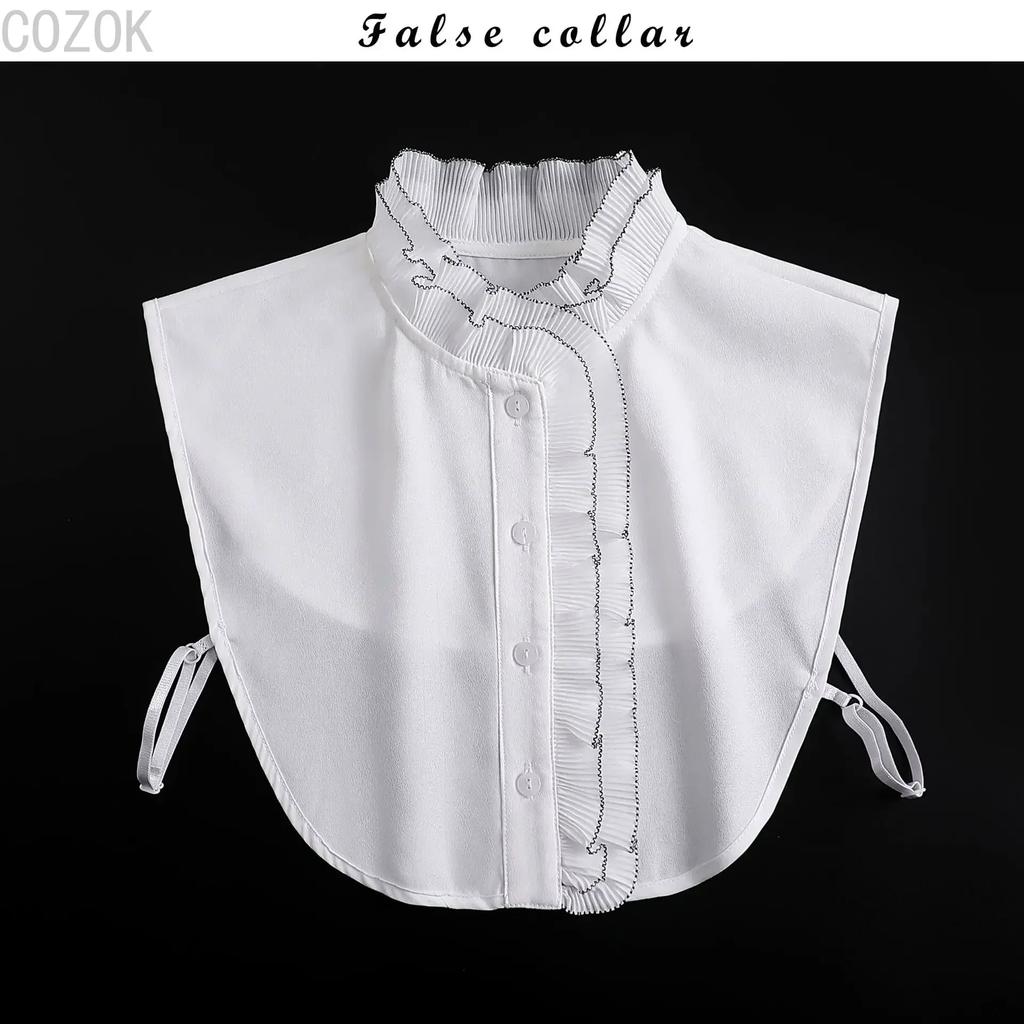 Girls Bowknots Lapel Shirt Detachable Collar Autumn Sweater Blouse Women Fake Collar Girls Removable Shirt Neck False Collar