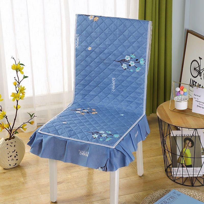 One Piece Seat Cover Quilted Checkered Skirt Hem Seat Covers Multiple Styles of Seat Cushions, Dust-proof and Anti Slip Chair Protective Covers