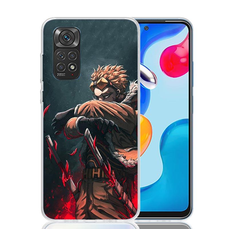 Hawks MHA My Hero A-Academy Pouzdro na telefon Pro Xiaomi Redmi Note 15 14 13 12S 12 Pro Plus 11S 11E 11 11T 10S 10 Umění Měkký Vzor Cov
