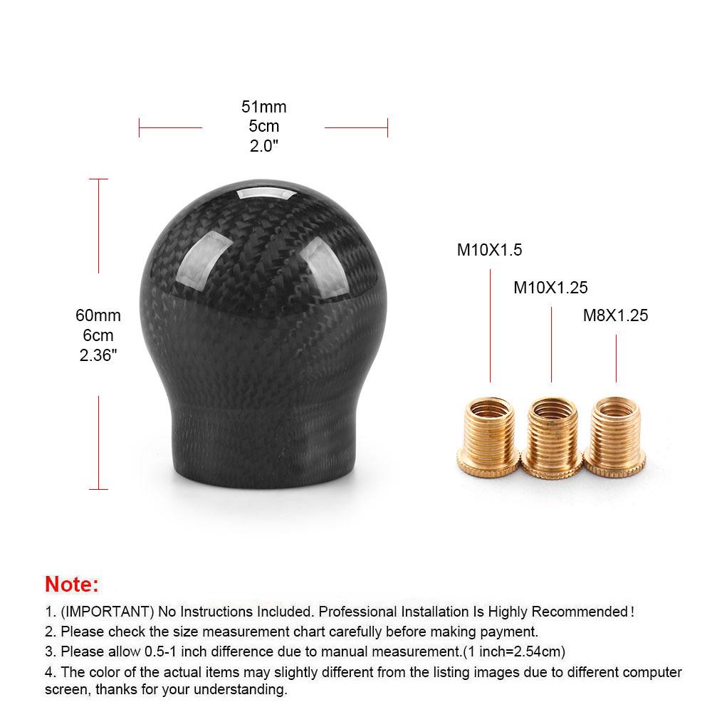 Kohlefaser-Schaltknauf für Schaltgetriebe/Automatikgetriebe
