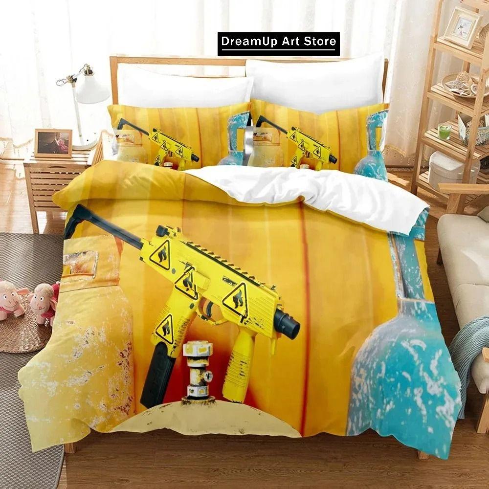 3D Print Fashion Shooting Game Csgo Bedding Set Boys Girls Twin Queen Full Size Duvet Cover Pillowcase Bed Adult Bedroom