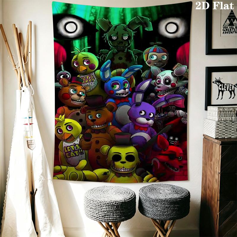 Five Nights Freddy'S Horror Anthology Tapestry Wallmounted Background Cloth Work Of Art Homestay Soft Decoration Tapestry Background Cloth
