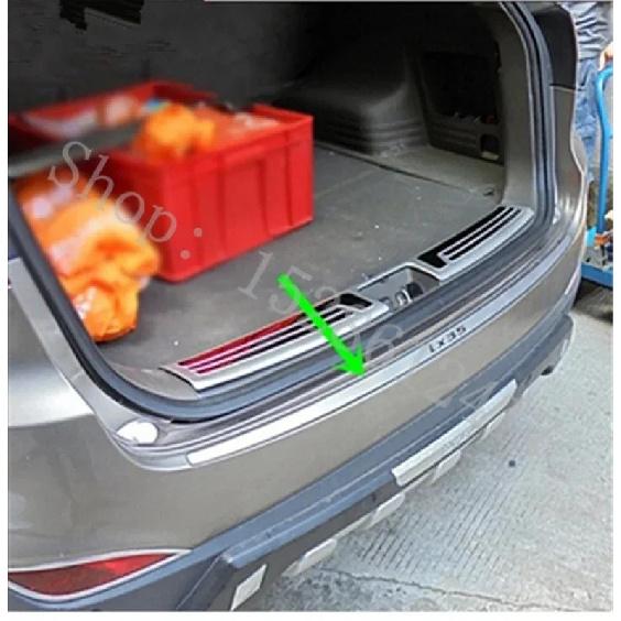 For Hyundai Ix35 2009 2010 2011~2017 Stainless Steel Rear Bumper Protector Sill Trunk Tread Plate Trim Stickers Accessories