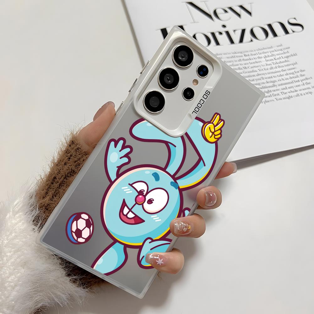 

Cute G-Gogoriki K-Kikoriki Phone Case For Samsung Galaxy S25 Edge S24 S23 S22 S21 S20 Ultra Funda Silicone Silver Cover Galaxy S22 5G