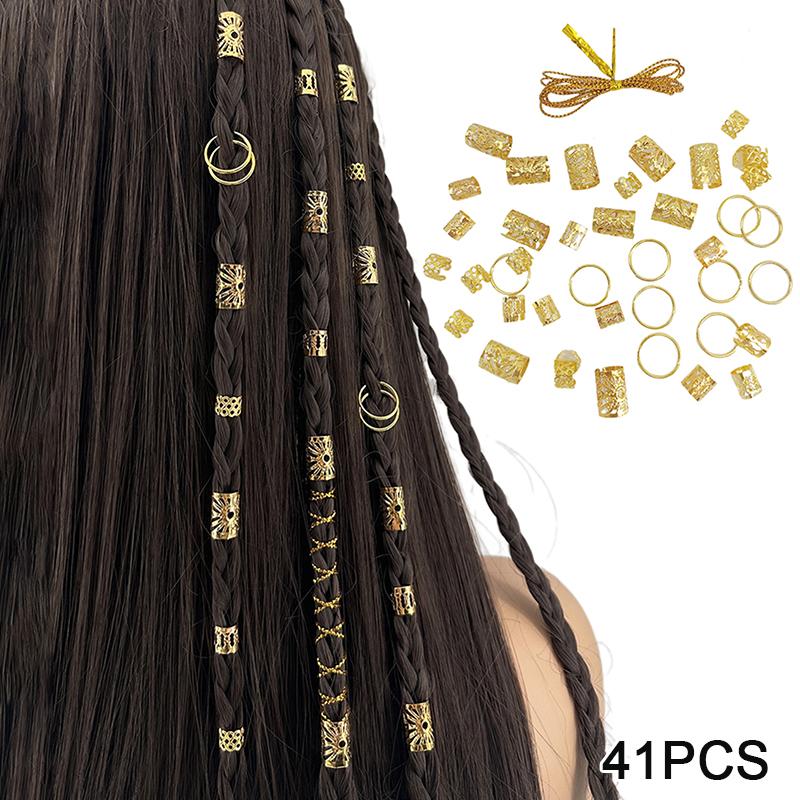 Dreadlock Haarringen Verstelbare Manchetten Clip Haarvlechten Vuile Vlechten Kralen Haarspeld Haaraccessoires Hoofddeksels Voor Vrouwen Meisjes