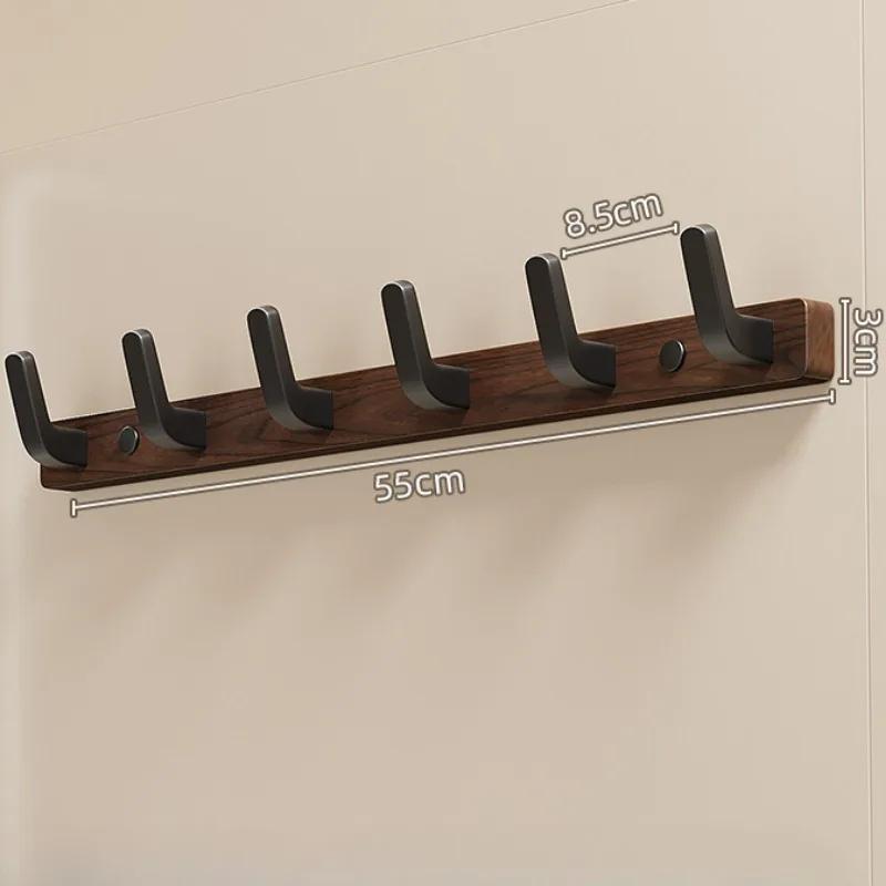 Solid Wood Wall Clothes Hanger Entrance Living Room Bedroom Cloakroom Wall Clothes Hanger Clothing Storage Organizer Home Decor