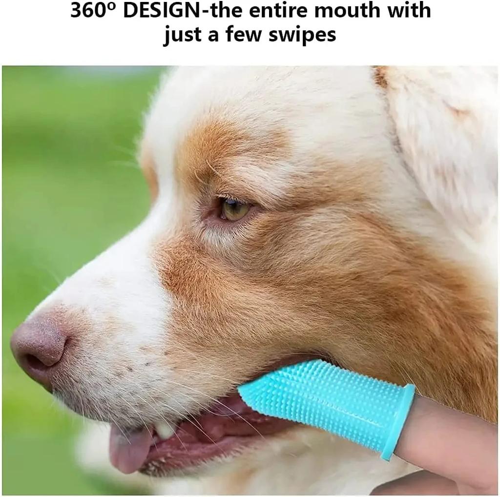 1Pc Dog Super Soft Pet Finger Toothbrush Teeth Cleaning Bad Breath Care Nontoxic Silicone Tooth Brush Tool Dog Cleaning Supplies