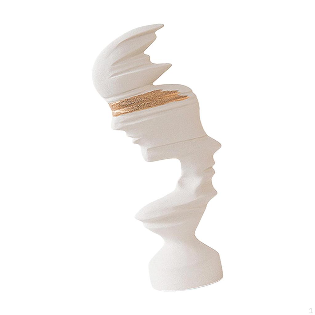 Human Face Figurine Art Piece for Desk And Indoor