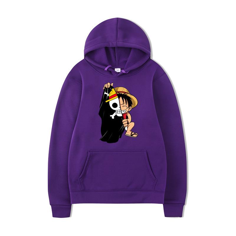 One Piece Luffy Printed Hoodie Men's and Women's Hooded Sweater