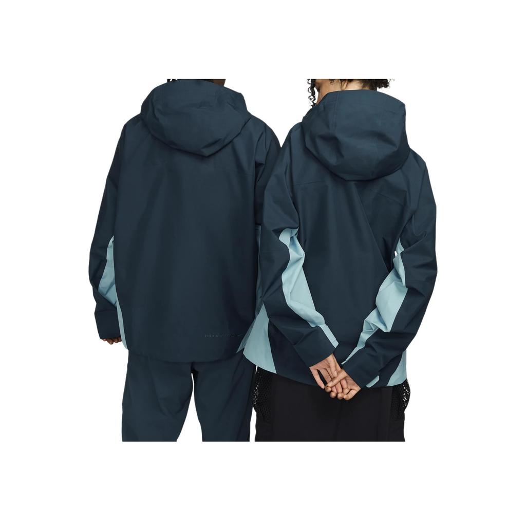 Nike ACG Misery Ridge Windproof Waterproof Loose Comfortable Hooded Zip Jacket Unisex Jackets Navy-Blue Denim-Blue Turquoise FV8641-478